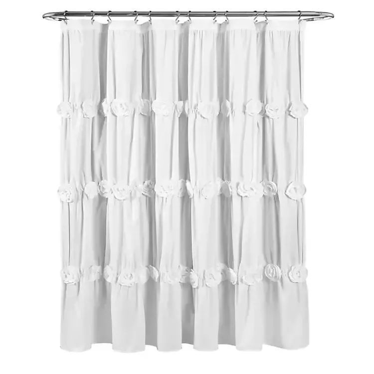 Kirklands Home Shower Curtains|Darla Floral Shower Curtain White