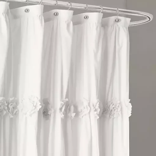 Kirklands Home Shower Curtains|Darla Floral Shower Curtain White