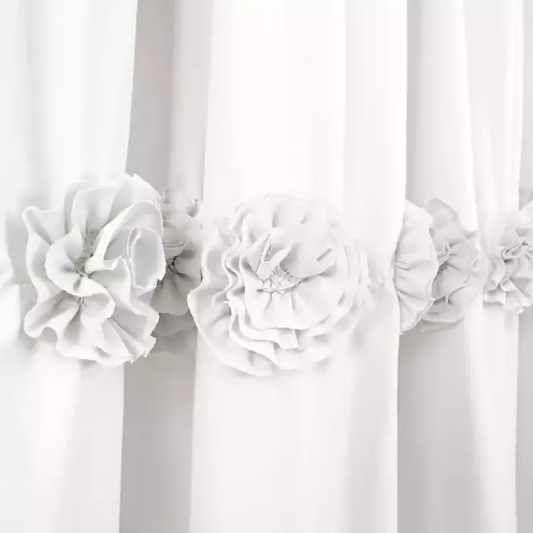 Kirklands Home Shower Curtains|Darla Floral Shower Curtain White