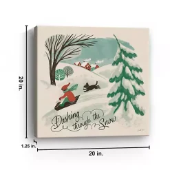 Best Dashing Through the Snow Canvas Art Print Christmas Art & Wall Decor