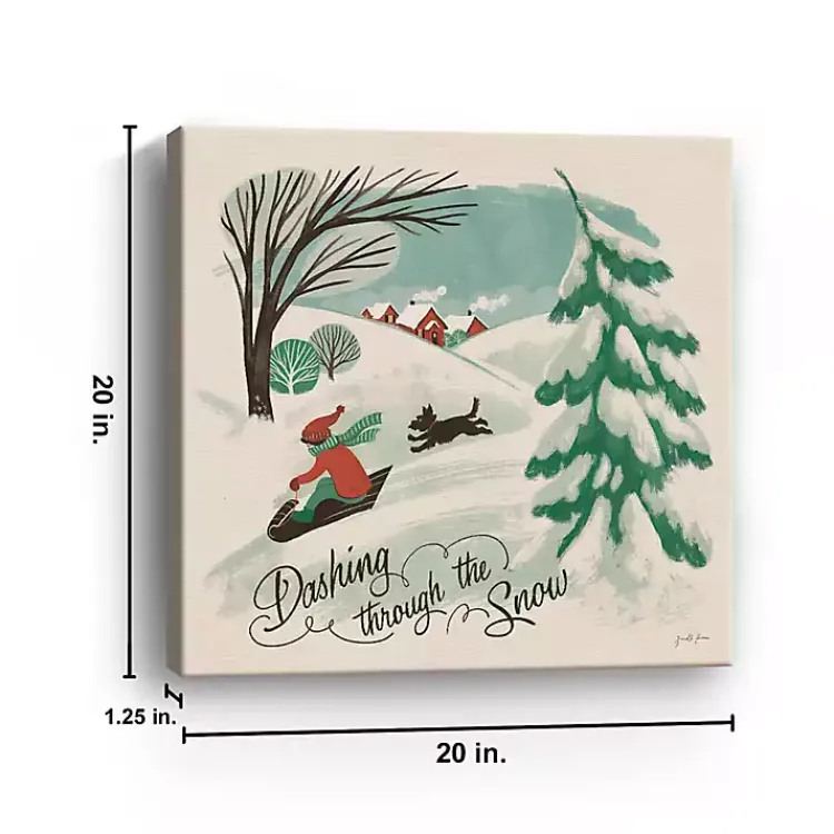 Best Dashing Through the Snow Canvas Art Print Christmas Art & Wall Decor