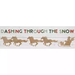 Outlet Dashing Through the Snow Horses Wall Plaque Christmas Art & Wall Decor