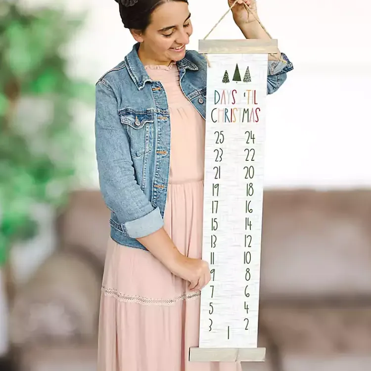 Sale Days 'Til Christmas Hanging Countdown Calendar Christmas Art & Wall Decor