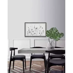 Kirklands Home Framed Art|Deckled Gray Flower Fields Framed Art Print