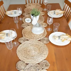 Kirklands Home Table Linens|Decorative Braided Jute Table Runner Tan
