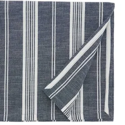 Kirklands Home Table Linens|Deep Blue Thin Striped Table Runner
