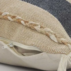 Denim Blue Braided Stripe Throw Pillow, 20 in. Pillows