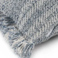 Kirklands Home Outdoor Cushions & Pillows|Denim Contemporary Stripe Outdoor Throw Pillow