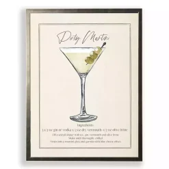 Kirklands Home Framed Art|Dirty Martini Framed Art Print Green