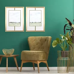 Kirklands Home Framed Art|Distant View Framed Art Prints, Set of 2 White