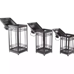 Sale Distressed Metal Lanterns, Set of 3 Lanterns