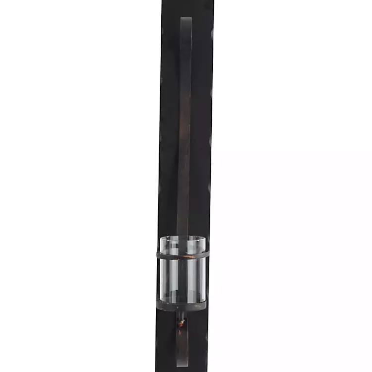Hot Distressed Black Scrolled Metal Sconce Sconces