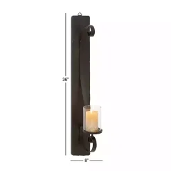 Hot Distressed Black Scrolled Metal Sconce Sconces