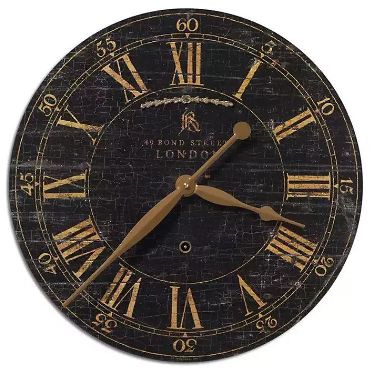 Kirklands Home Clocks|Distressed Bond Street Wall Clock