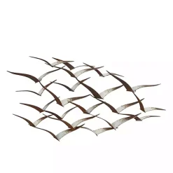 Kirklands Home Wall Plaques|Distressed Metal Flock of Birds Wall Plaque Brown
