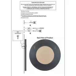 Kirklands Home Decorative Mirrors|Distressed Wood Planked Frame Wall Mirror Brown