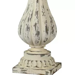 Kirklands Home Table Lamps|Distressed Cream Resin Table Lamps, Set of 2 Ivory