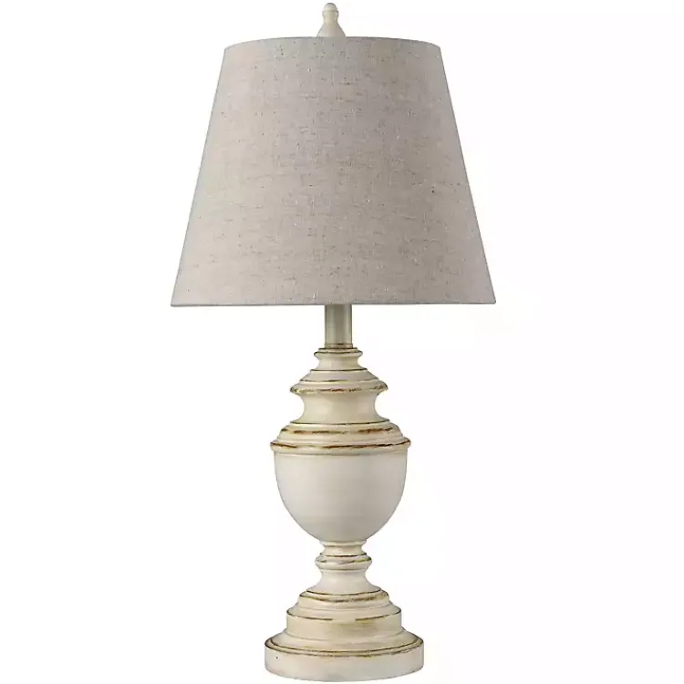 Kirklands Home Table Lamps|Distressed Cream Table Lamp Tan