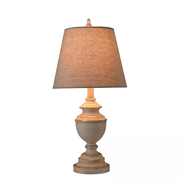 Kirklands Home Table Lamps|Distressed Cream Table Lamp Tan