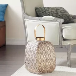 Distressed Metal Cutout Lantern Lanterns