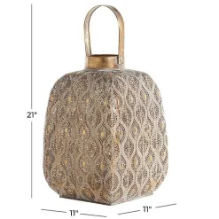 Distressed Metal Cutout Lantern Lanterns