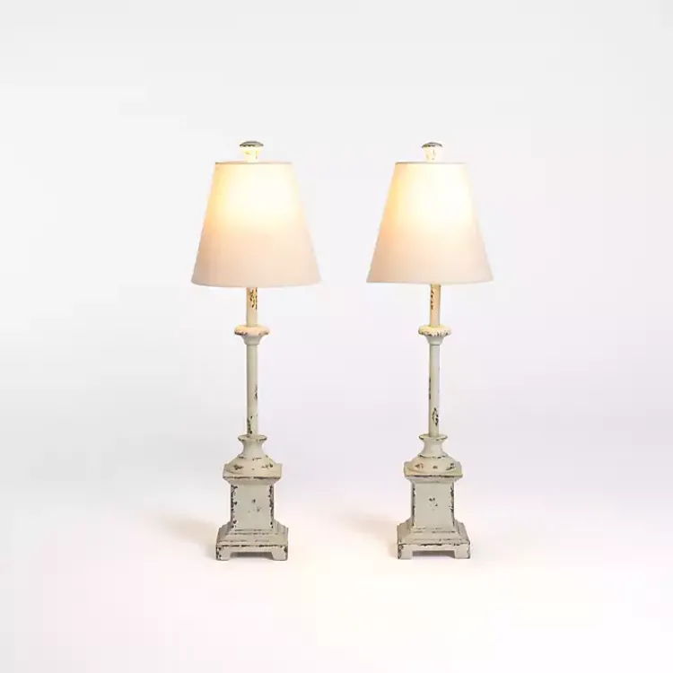 Kirklands Home Buffet Lamps|Distressed Buffet Lamps, Set of 2 Gray