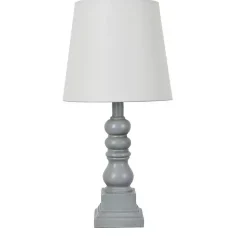 Kirklands Home Table Lamps|Distressed Gray Candlestick Table Lamp White