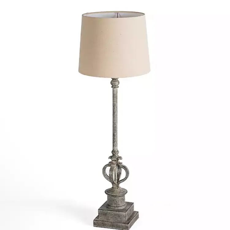 Kirklands Home Buffet Lamps|Distressed Quatre Buffet Lamp Gray