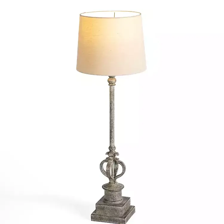 Kirklands Home Buffet Lamps|Distressed Quatre Buffet Lamp Gray