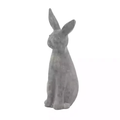 Kirklands Home Garden Statues|Distressed Rabbit Outdoor Statue Gray