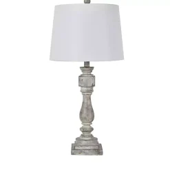 Kirklands Home Table Lamps|Distressed Gray Table Lamp White