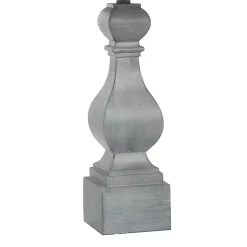 Kirklands Home Table Lamps|Distressed Traditional Baluster Table Lamp Gray