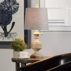 Kirklands Home Table Lamps|Distressed Urn Resin Table Lamp Gray