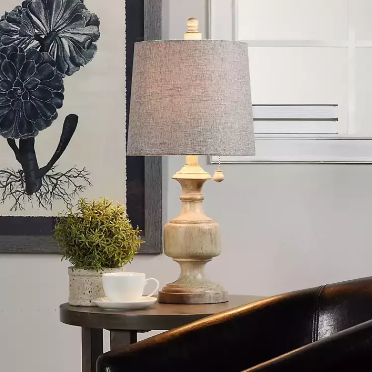 Kirklands Home Table Lamps|Distressed Urn Resin Table Lamp Gray