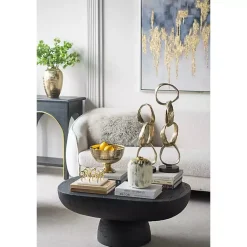 Outlet Distressed Gray Vase with Gold Splatter, 8 in. Vases