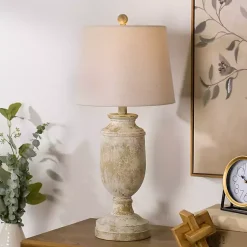 Kirklands Home Table Lamps|Distressed Urn Table Lamp Ivory