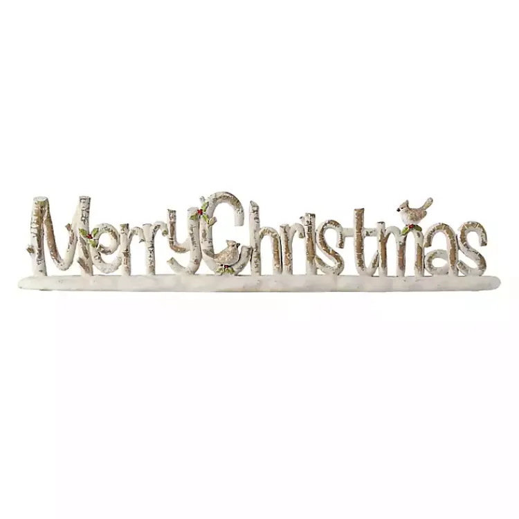Discount Distressed Merry Christmas Tabletop Sign Christmas Decorations