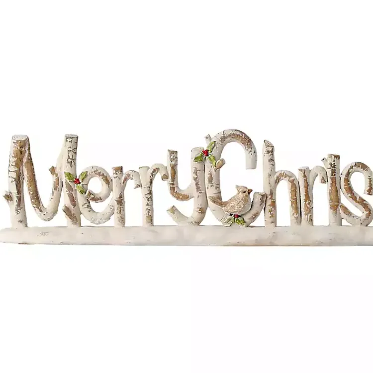 Discount Distressed Merry Christmas Tabletop Sign Christmas Decorations