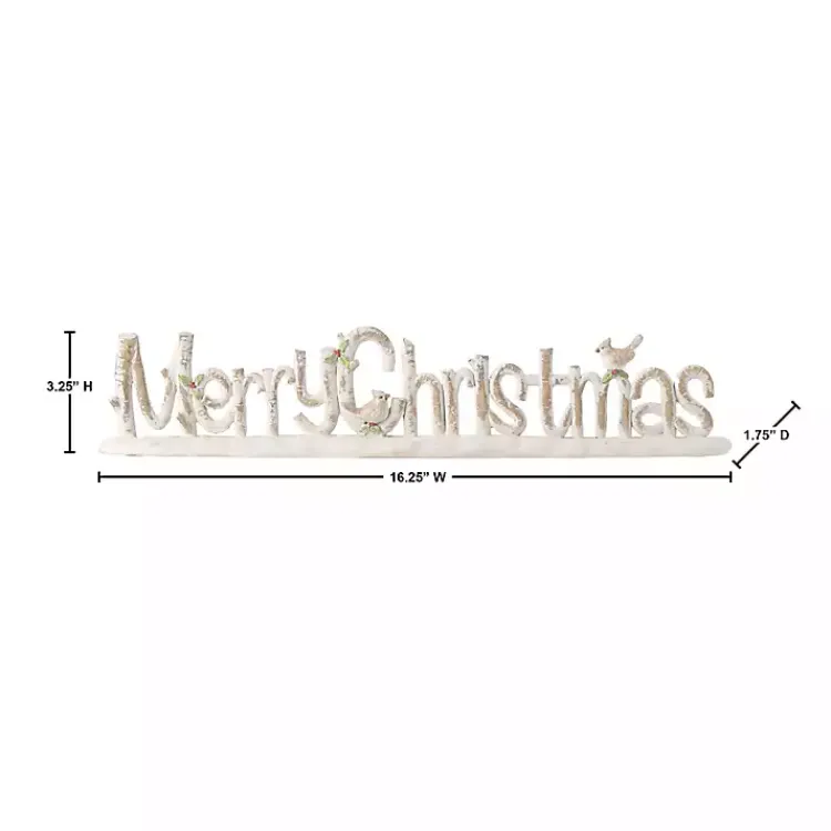 Discount Distressed Merry Christmas Tabletop Sign Christmas Decorations