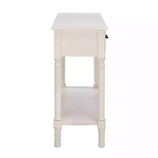 Kirklands Home Console Tables|Distressed Natural Ronan 2-Drawer Console Table White
