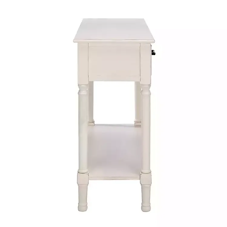 Kirklands Home Console Tables|Distressed Natural Ronan 2-Drawer Console Table White
