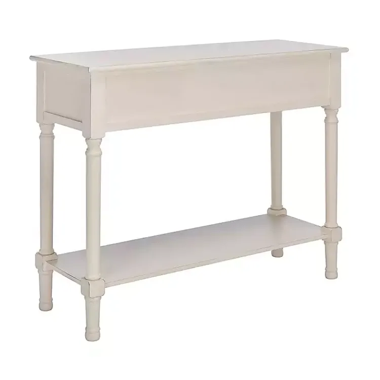 Kirklands Home Console Tables|Distressed Natural Ronan 2-Drawer Console Table White
