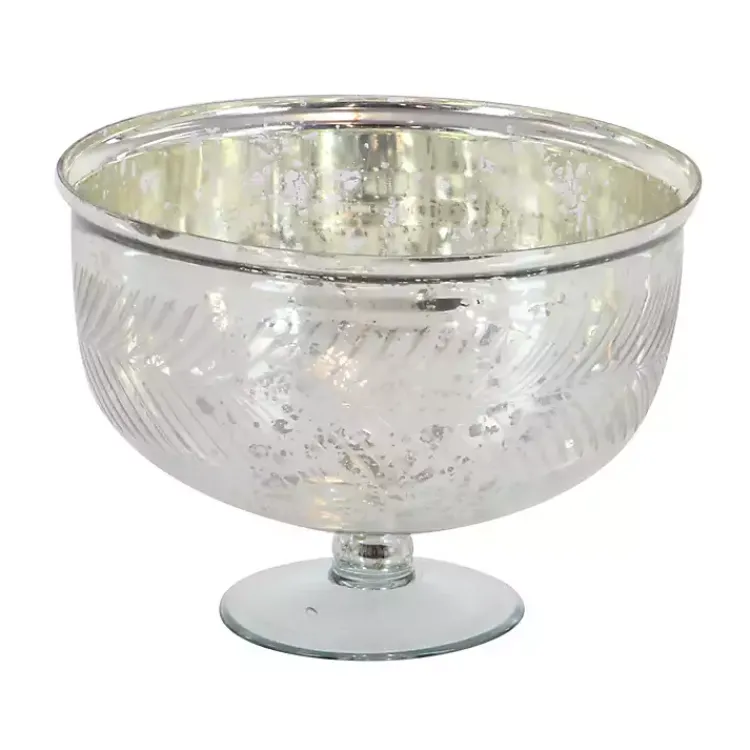 Online Distressed Glass Pedestal Bowl Decorative Bowls & Jars