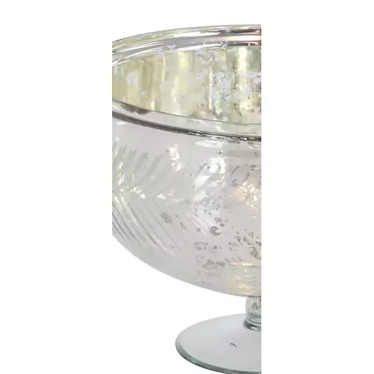 Online Distressed Glass Pedestal Bowl Decorative Bowls & Jars