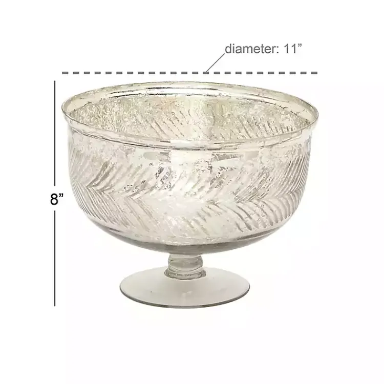 Online Distressed Glass Pedestal Bowl Decorative Bowls & Jars