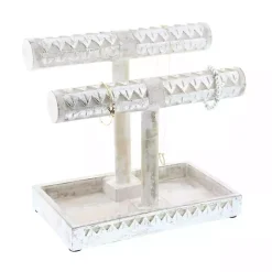 Outlet Distressed Wood Jewelry Stand Decorative Accents