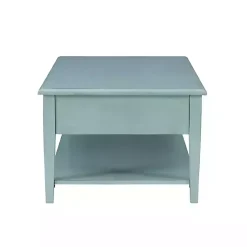 Kirklands Home Coffee Tables|Distressed Turquoise Wood 3-Drawer Coffee Table Blue