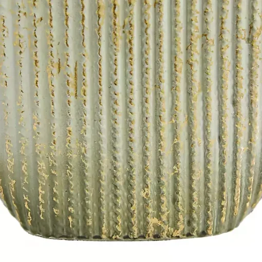 Best Distressed White and Beige Flat Vases, Set of 2 Vases