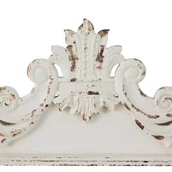 Kirklands Home Wall Plaques|Distressed Carved Arabesque Wall Plaque White