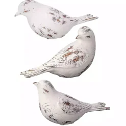 Discount Distressed Carved Bird Statues, Set of 3 Statues & Figurines